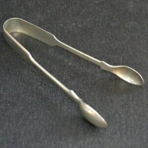 Vintage Sugar Tongs Marked On Inside Table Setting Serveware Coin Silver